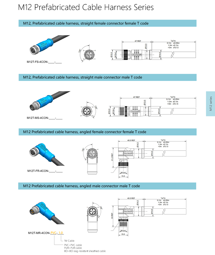 m12 Overmoulded Cable m12 Overmoulded Cable